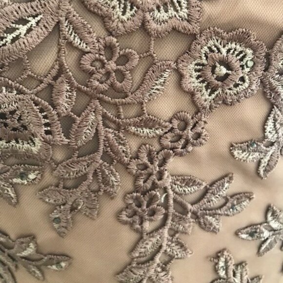 LA FEMME EMBRODERED EMBELLISED GOWN - Picture 10 of 14